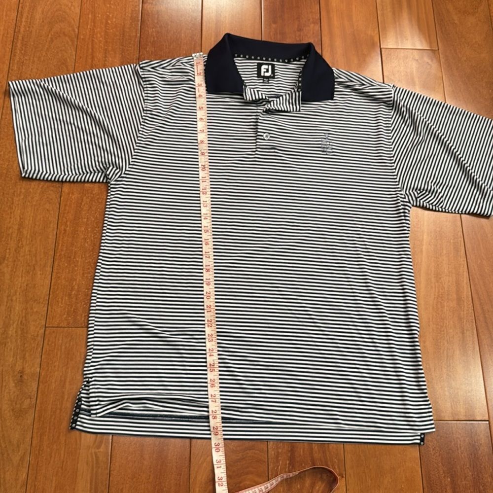 FootJoy FJ Men’s Golf Stretch Striped embroidered Logo Polo Shirt Size L - Picture 10 of 10
